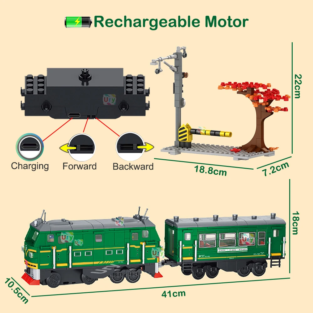 Technical Retro Green Steam Tr - Lego Set City review and price