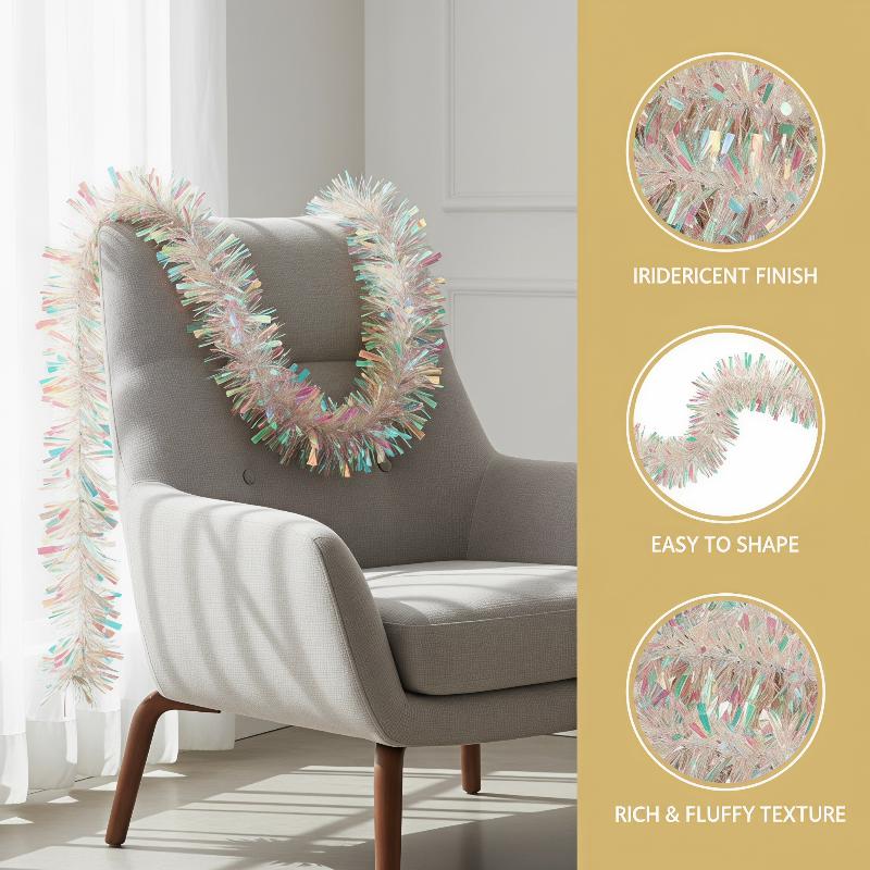 Light Green Iridescent Hologra - Tinsel Garland Decoration review and price