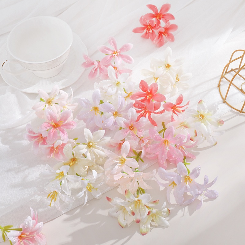 10Pcs Artificial Flower Heads  - Christmas Wreath Fake review and price