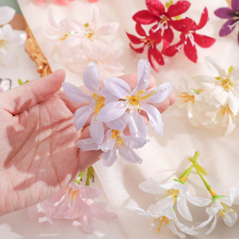 10Pcs Artificial Flower Heads  - Christmas Wreath Fake review and price