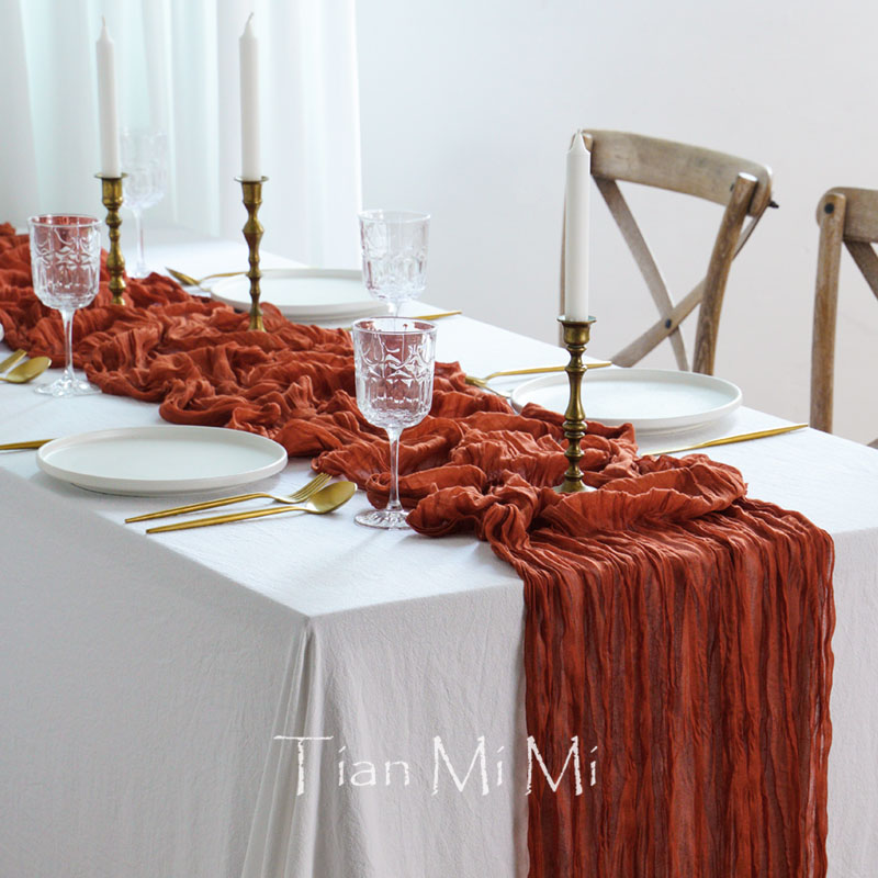 Semi-Sheer Gauze Table Runner  - Christmas Table Runner review and price