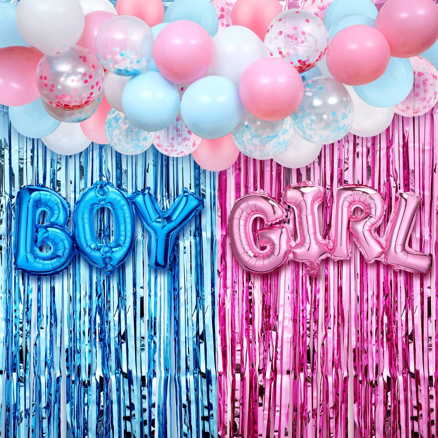 35PCS Gender Reveal Decoration - Tinsel Garland Decoration review and price