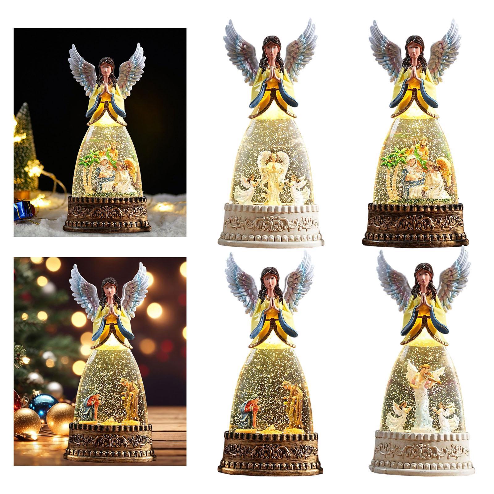 Lighted Angel Figurine Snow Gl - Snow Globe Musical review and price