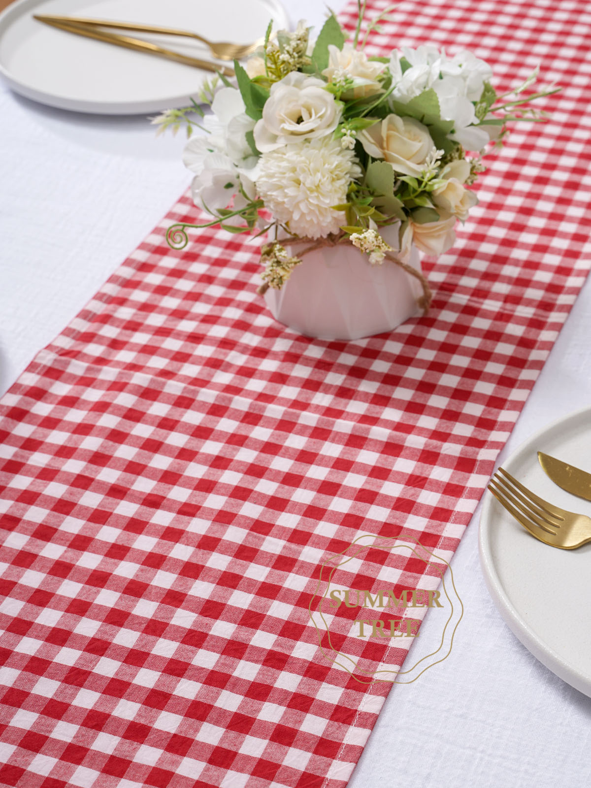 Rustic Plaid Cotton Table Runn - Christmas Table Runner review and price
