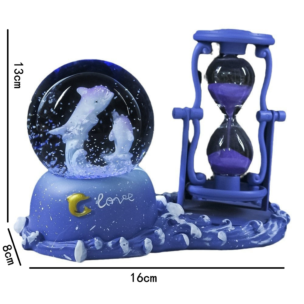 Dolphin Hourglass Timer Crysta - Snow Globe Musical review and price