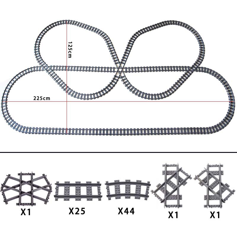 New City Train Tracks  7896 79 - Lego Set City review and price
