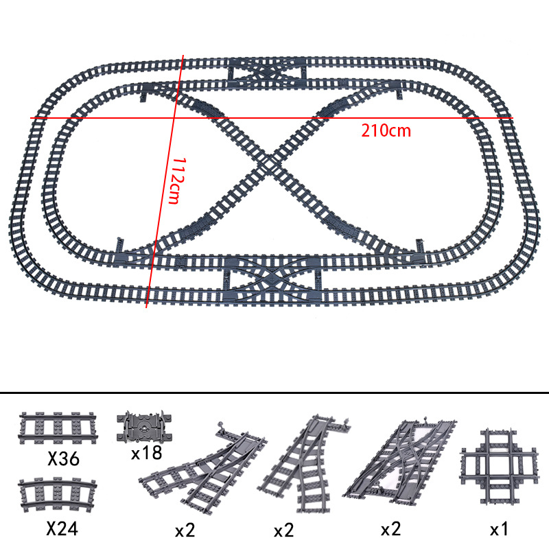 New City Train Tracks  7896 79 - Lego Set City review and price