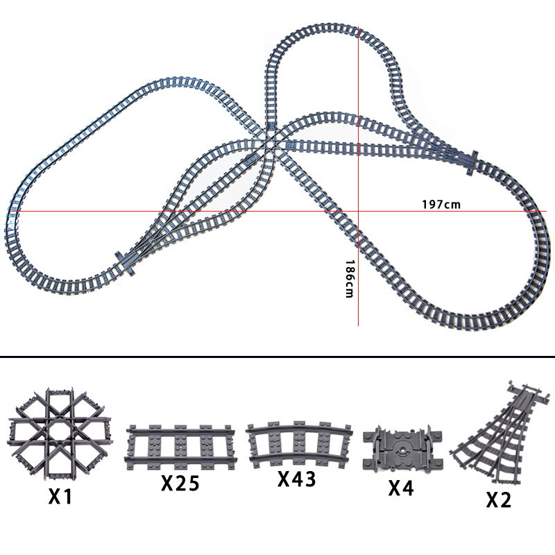 New City Train Tracks  7896 79 - Lego Set City review and price