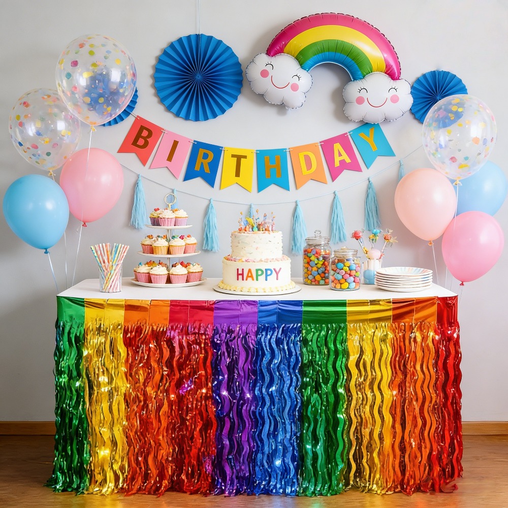 2Pack Rainbow Wavy Metallic Ti - Tinsel Garland Decoration review and price